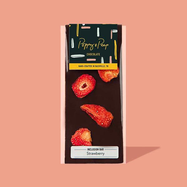 strawberry and poppy seed cleansing bar Strawberry Dark Chocolate Bar