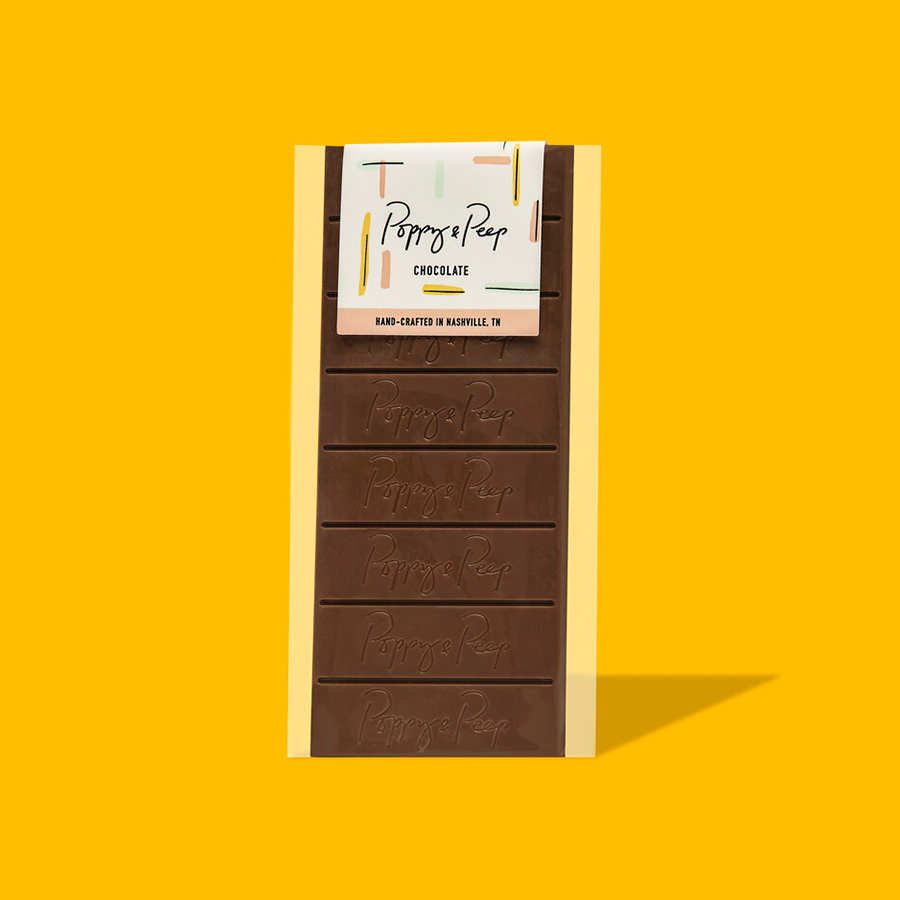 Poppy & Peep 38% milk chocolate bar